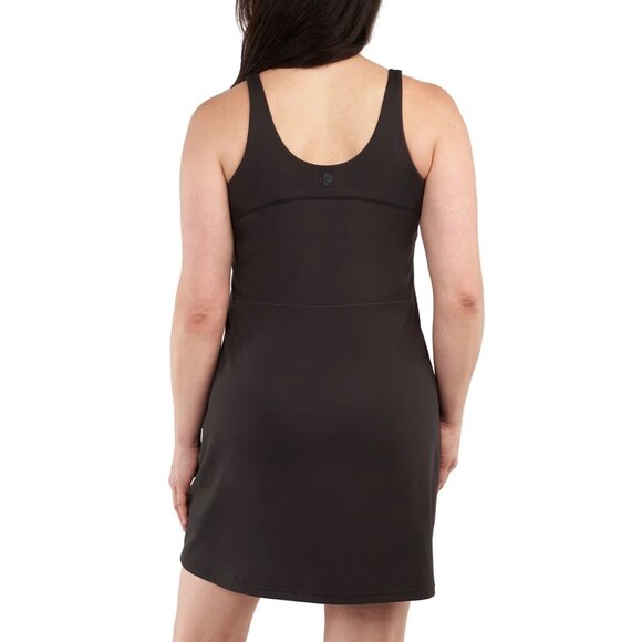 Elle Sport Women's Built-In Bra Active Tank Dress Black, Size Small (New) - Picture 2 of 16